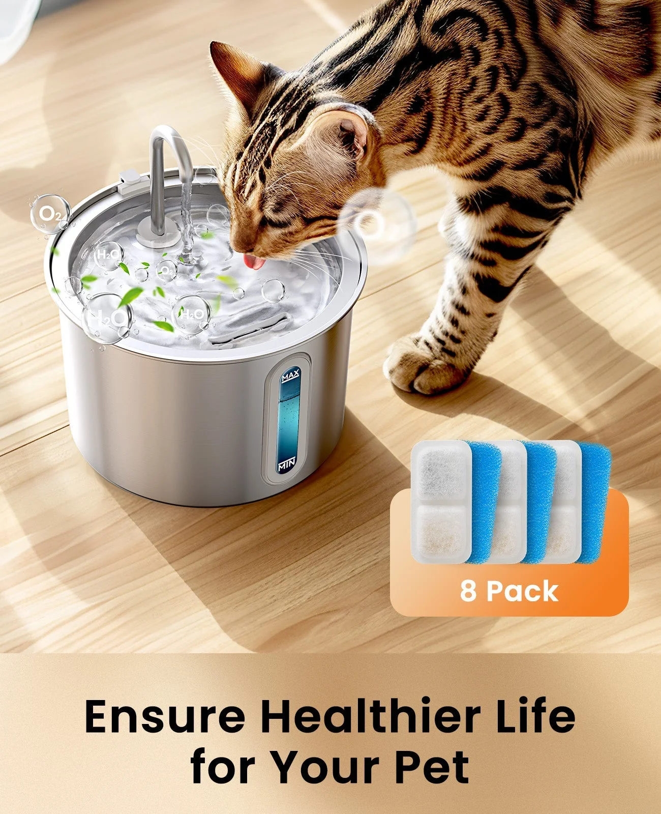 Oneisall 2L Cat Water Fountain Carbon Filters Replacement - Image 4