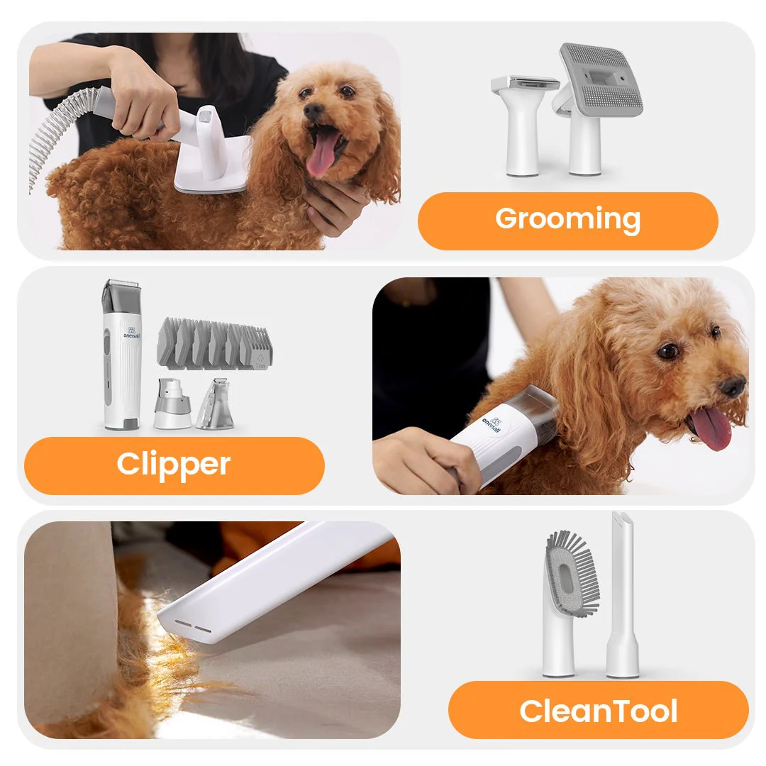 Oneisall LM2 7-in-1 Pet Grooming Vacuum Kit Purple - Image 17