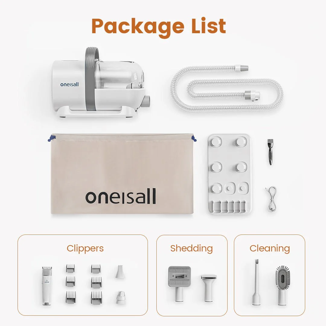 Oneisall LM2 7-in-1 Pet Grooming Vacuum Kit Purple - Image 25