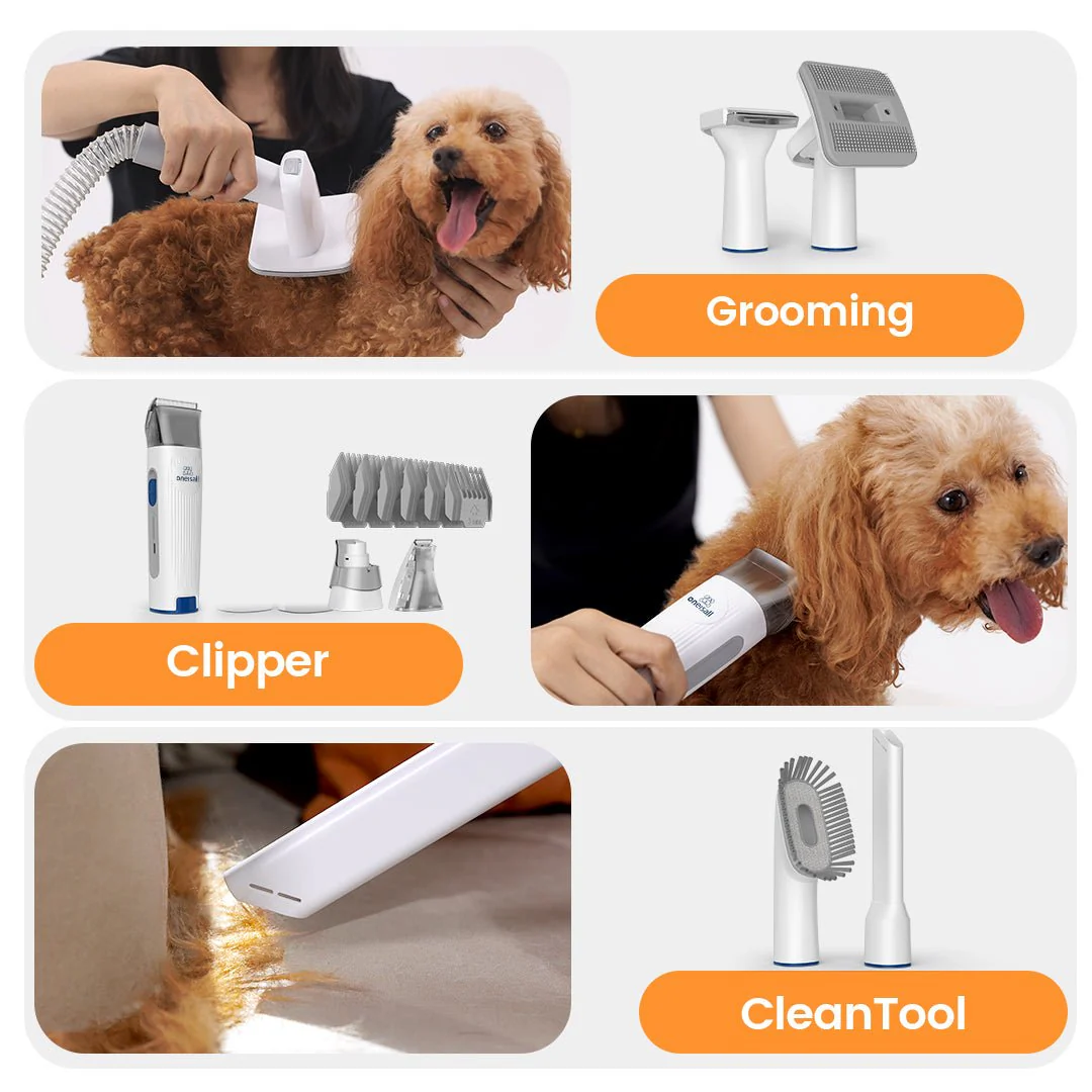 Oneisall LM2 7-in-1 Pet Grooming Vacuum Kit Purple - Image 27