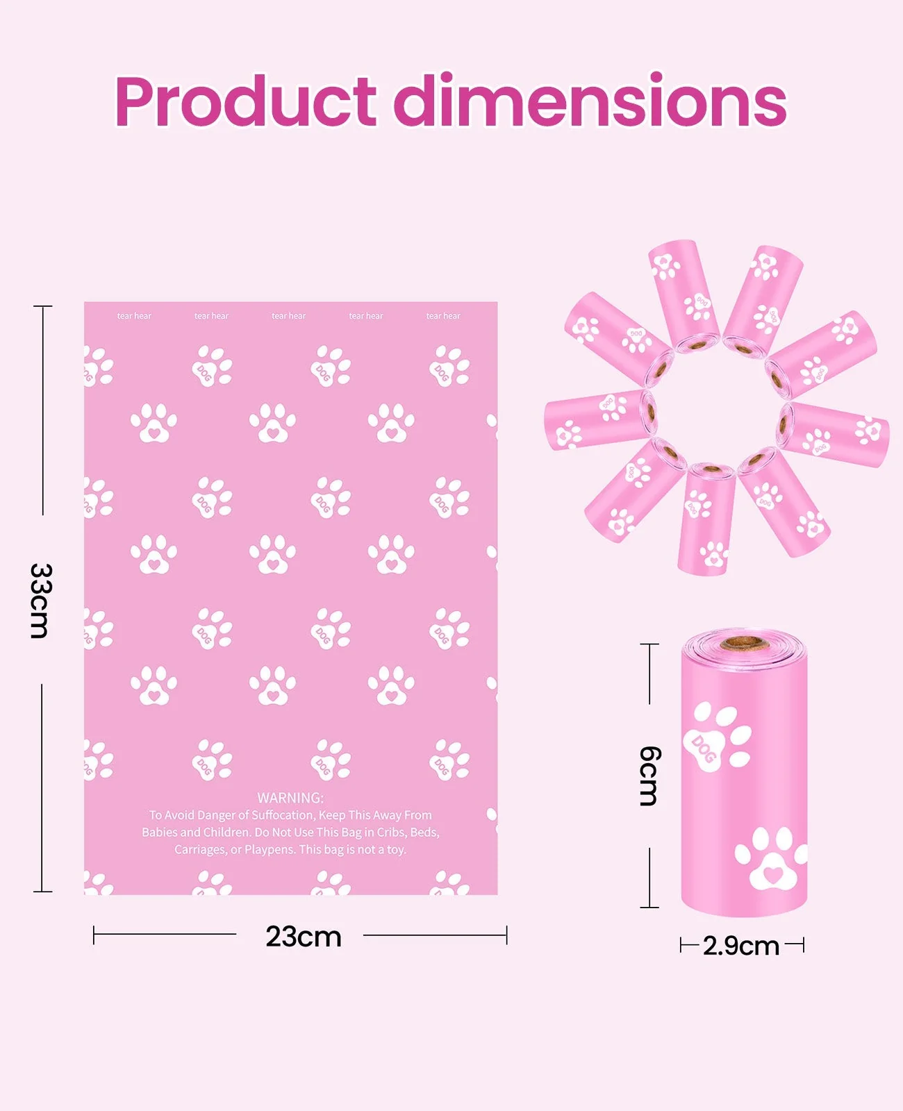 Oneisall 18 Rolls Dog Poop Bags - Image 8