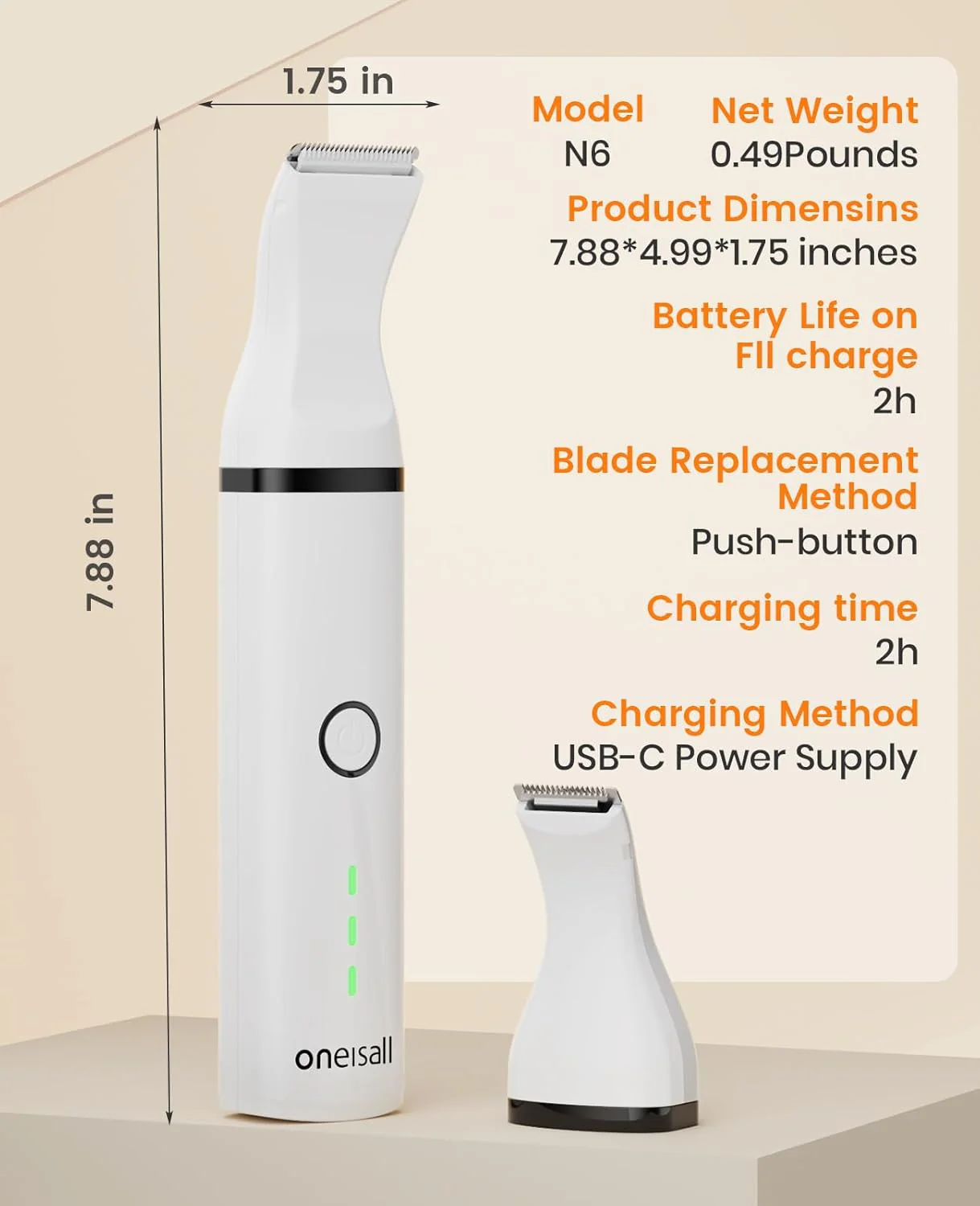 Oneisall N5 2-in-1 Pet Paw Trimmer - Image 8