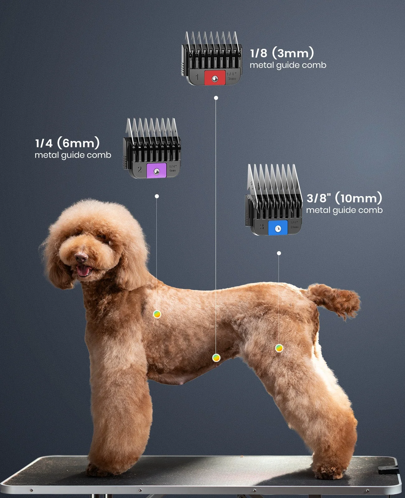 Oneisall Professional Dog Clipper 1/4 Inch Guide Comb Replacement - Image 3