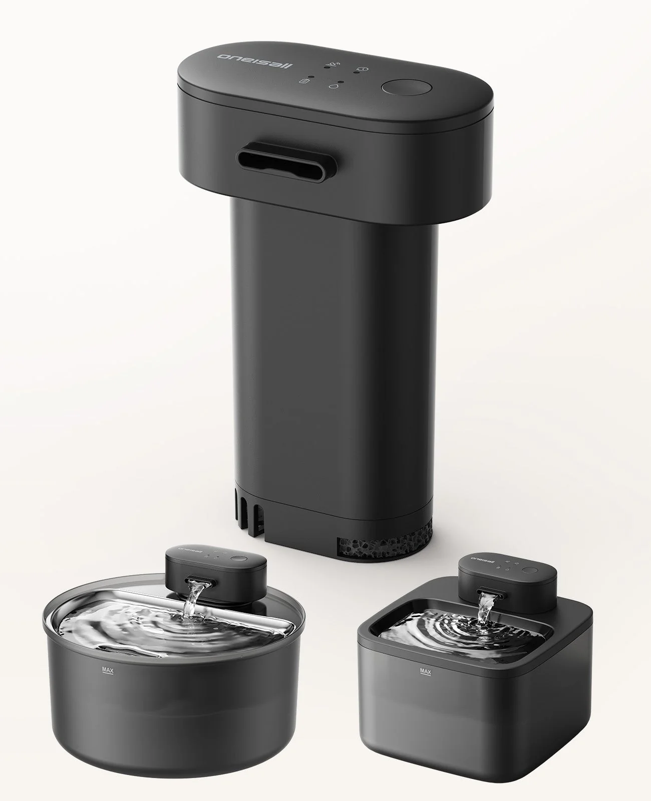 Oneisall 2.2L/3.2L Cordless Pet Water Fountain Battery Module and Control Panel  Replacement