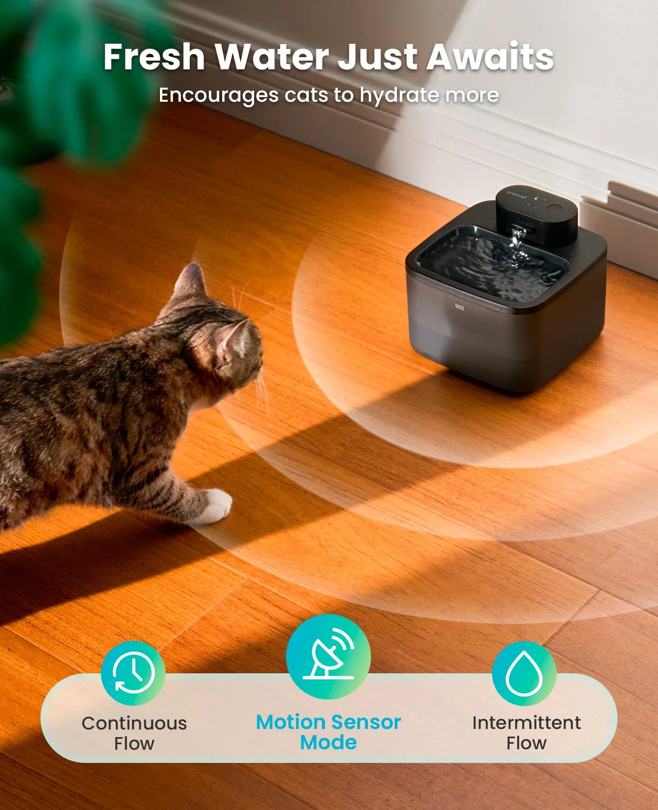 Oneisall 2.2L Cordless Cat Water Fountain PW13 - Image 10