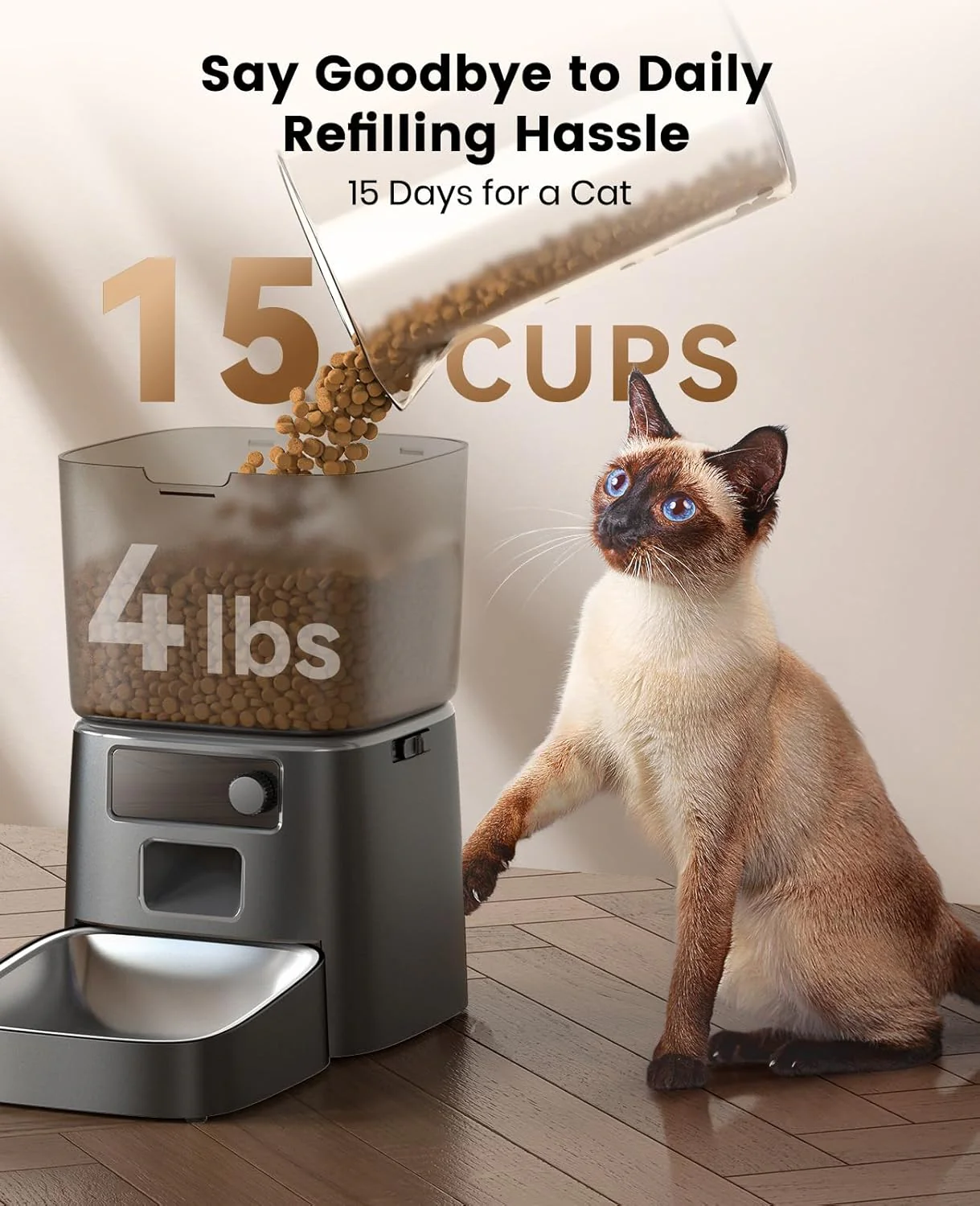 Oneisall 3.5L Cordless Stainless Steel Pet Water Fountain with 3PCS Filters - Image 33