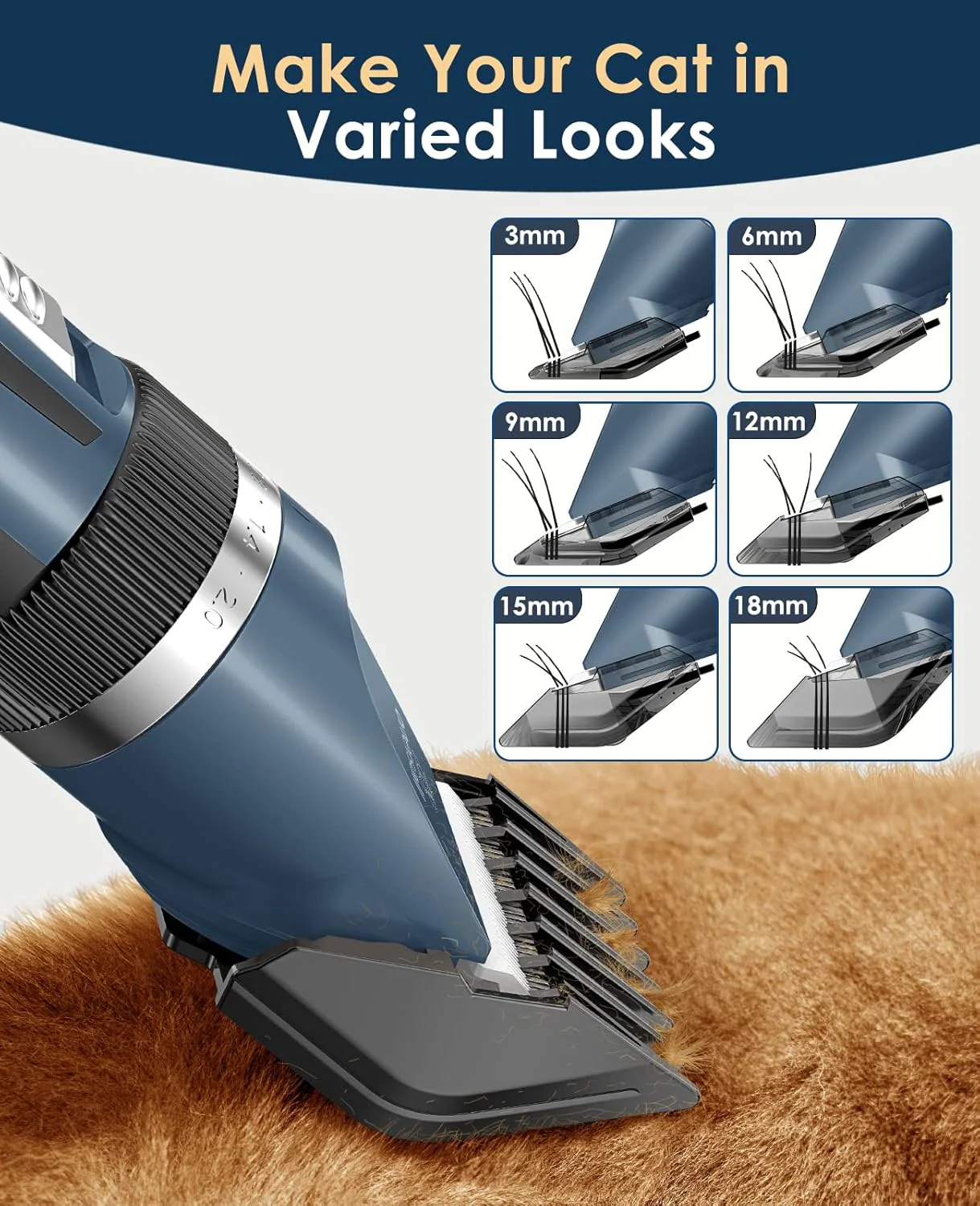 Oneisall X2 2 Speeds Cat Clippers for Matted Hair - Image 7