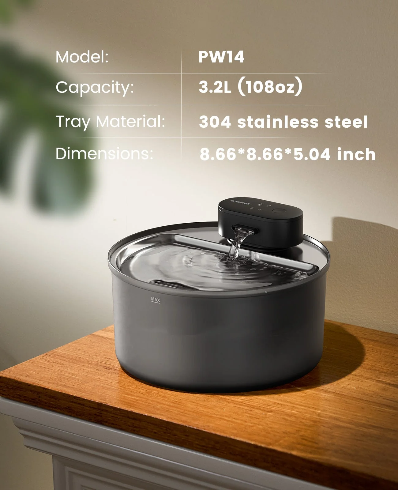 Oneisall 3.2L Cordless Cat Water Fountain - Image 9