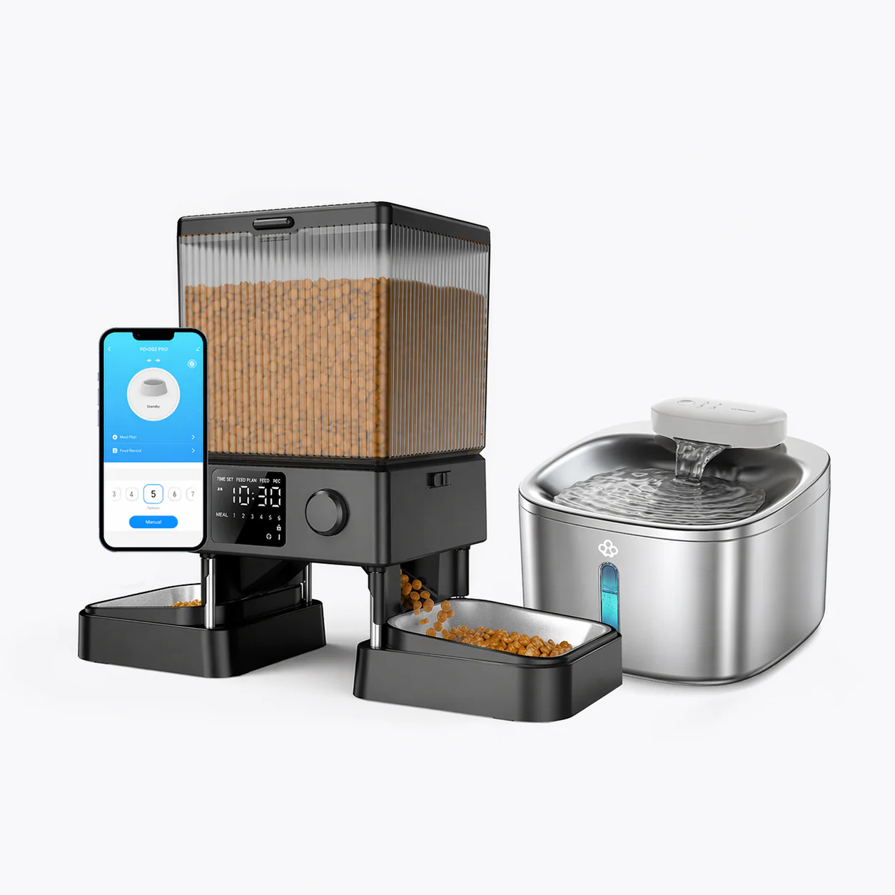 Oneisall 3.5L Cat Feeder with APP & 3.5L Cordless Water Fountain Set - Image 26