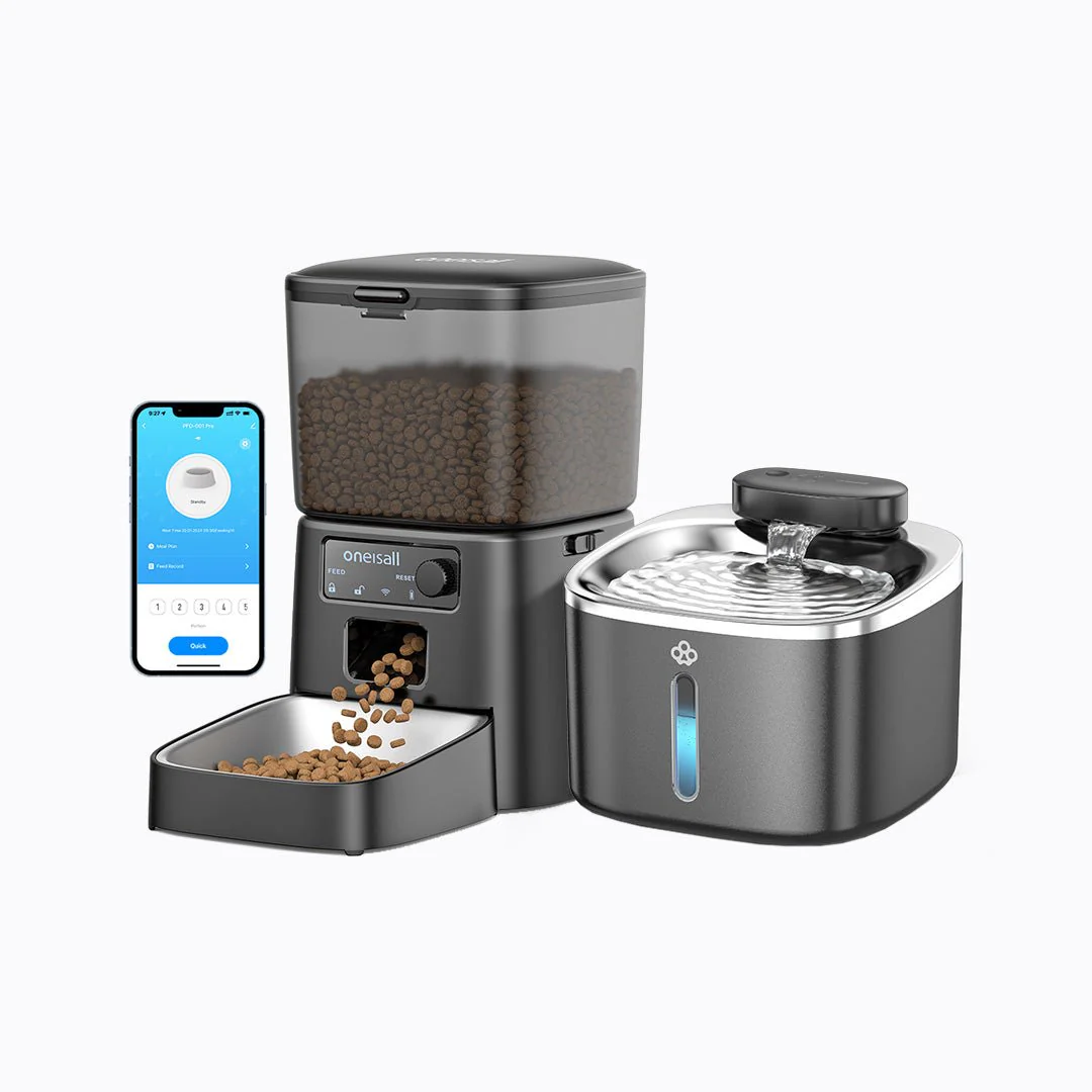 Oneisall 3.5L Cordless Stainless Steel Pet Water Fountain with 3PCS Filters - Image 37