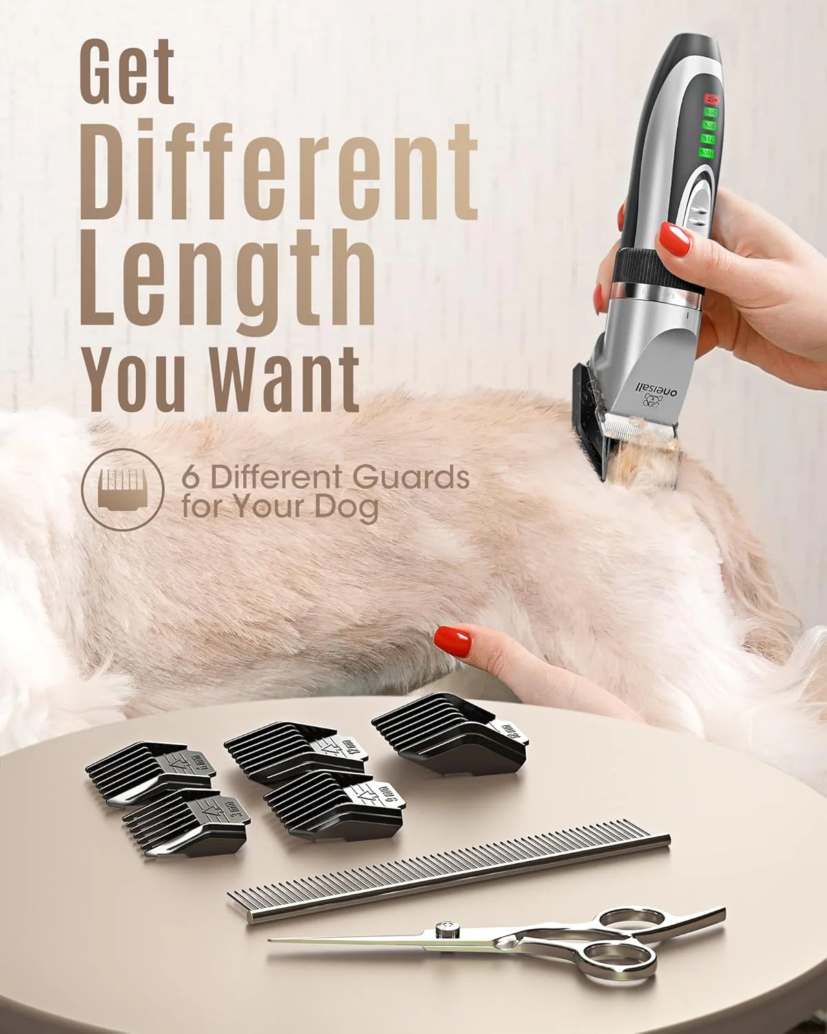 Oneisall 3.5L Cordless Pet Water Fountain & X2 2 Speeds Dog Clipper Set - Image 15