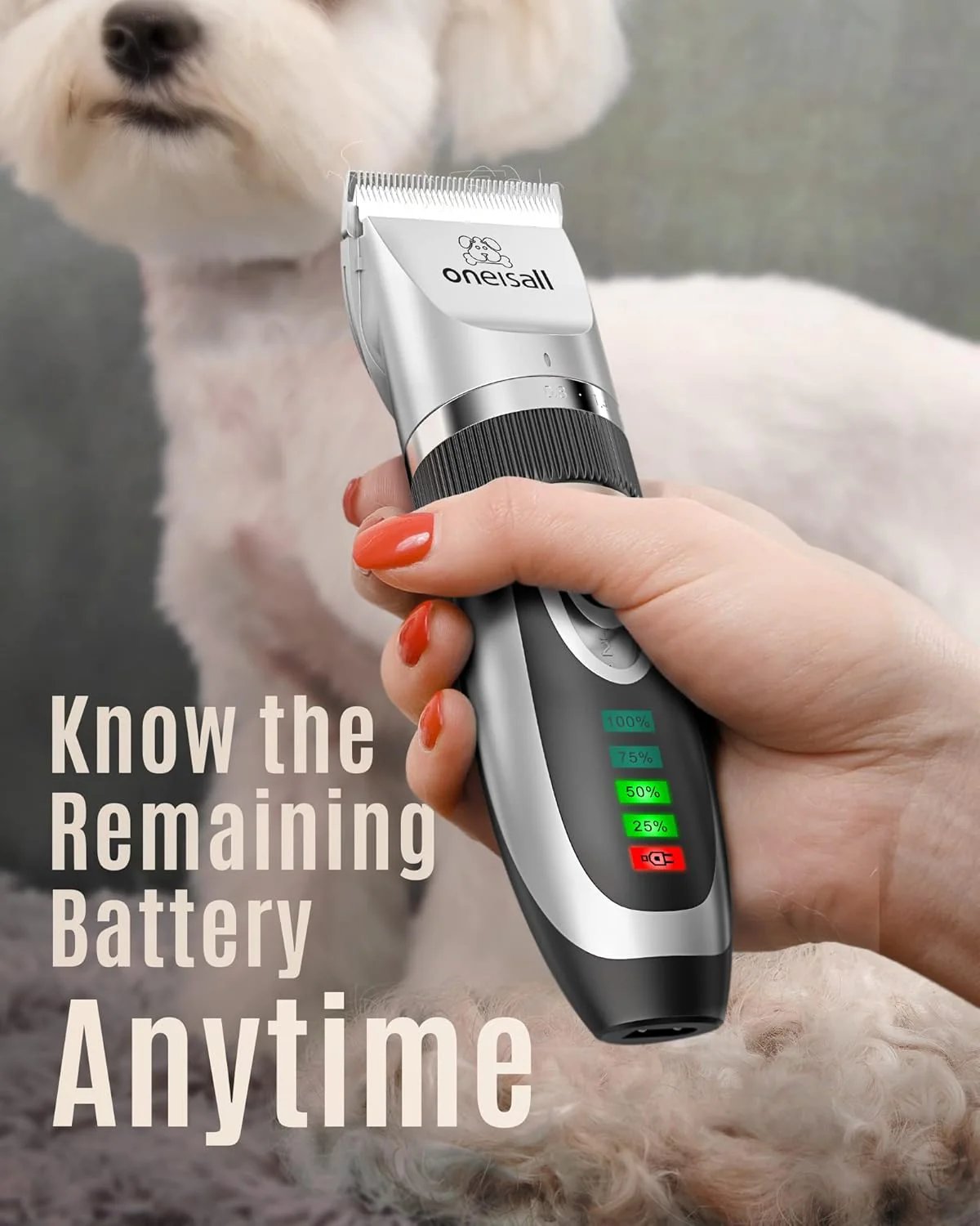 Oneisall 3.5L Cordless Pet Water Fountain & X2 2 Speeds Dog Clipper Set - Image 16