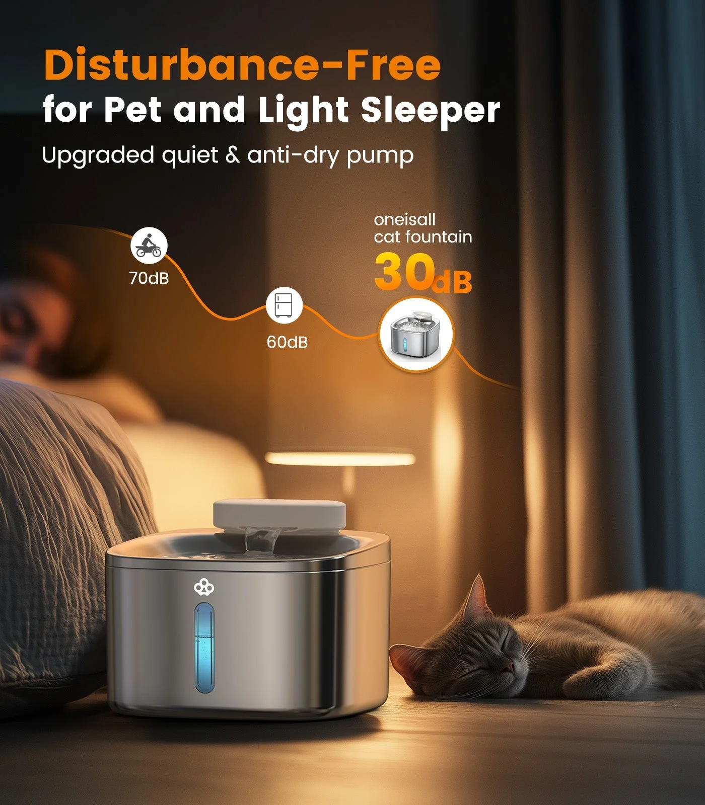 Oneisall 7L Pet Water Fountain with Visual Water Level - Image 20