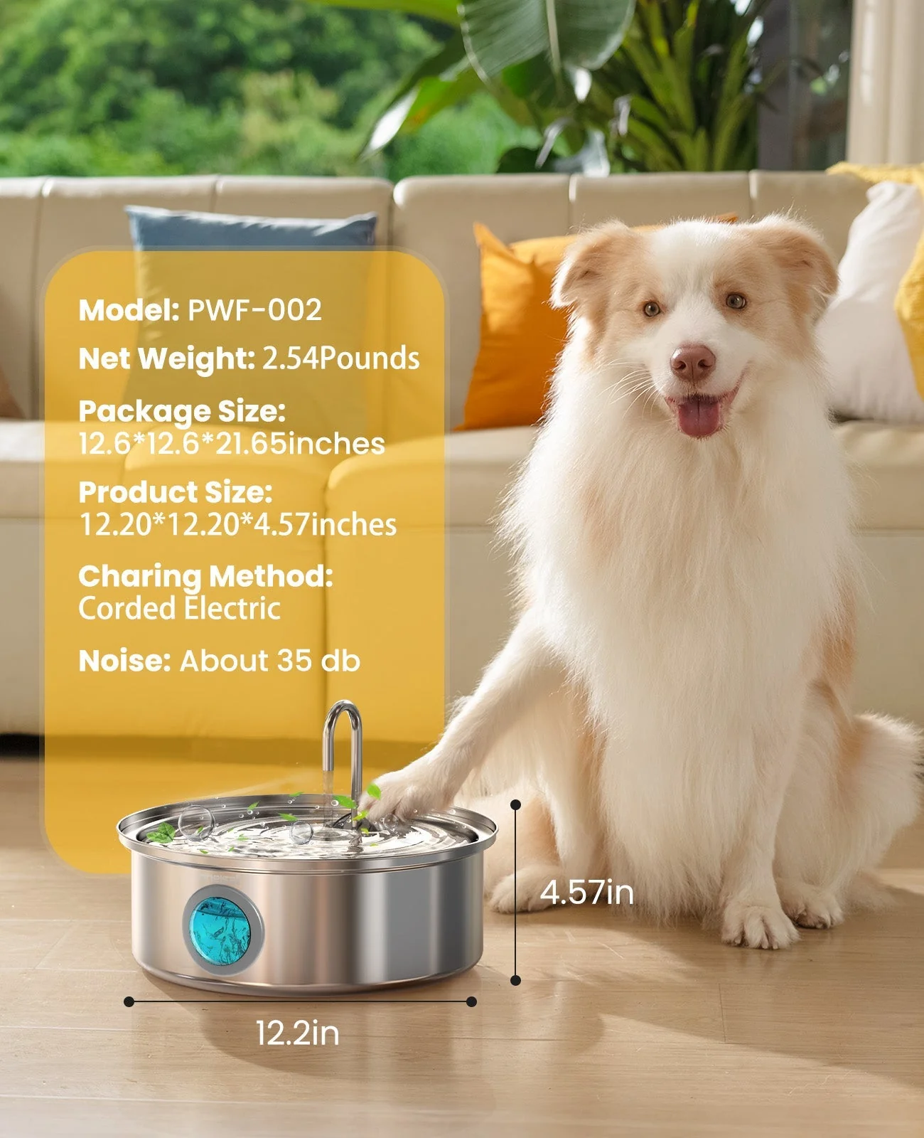 Oneisall 7L Pet Water Fountain with 1.5m Power Cord - Image 19
