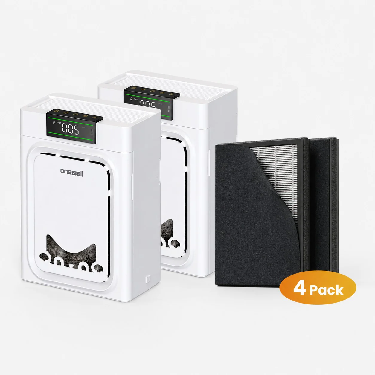 Oneisall Air Purifiers for Home Pets with Double-Sided Inlet, 2-Pack Set - Image 16