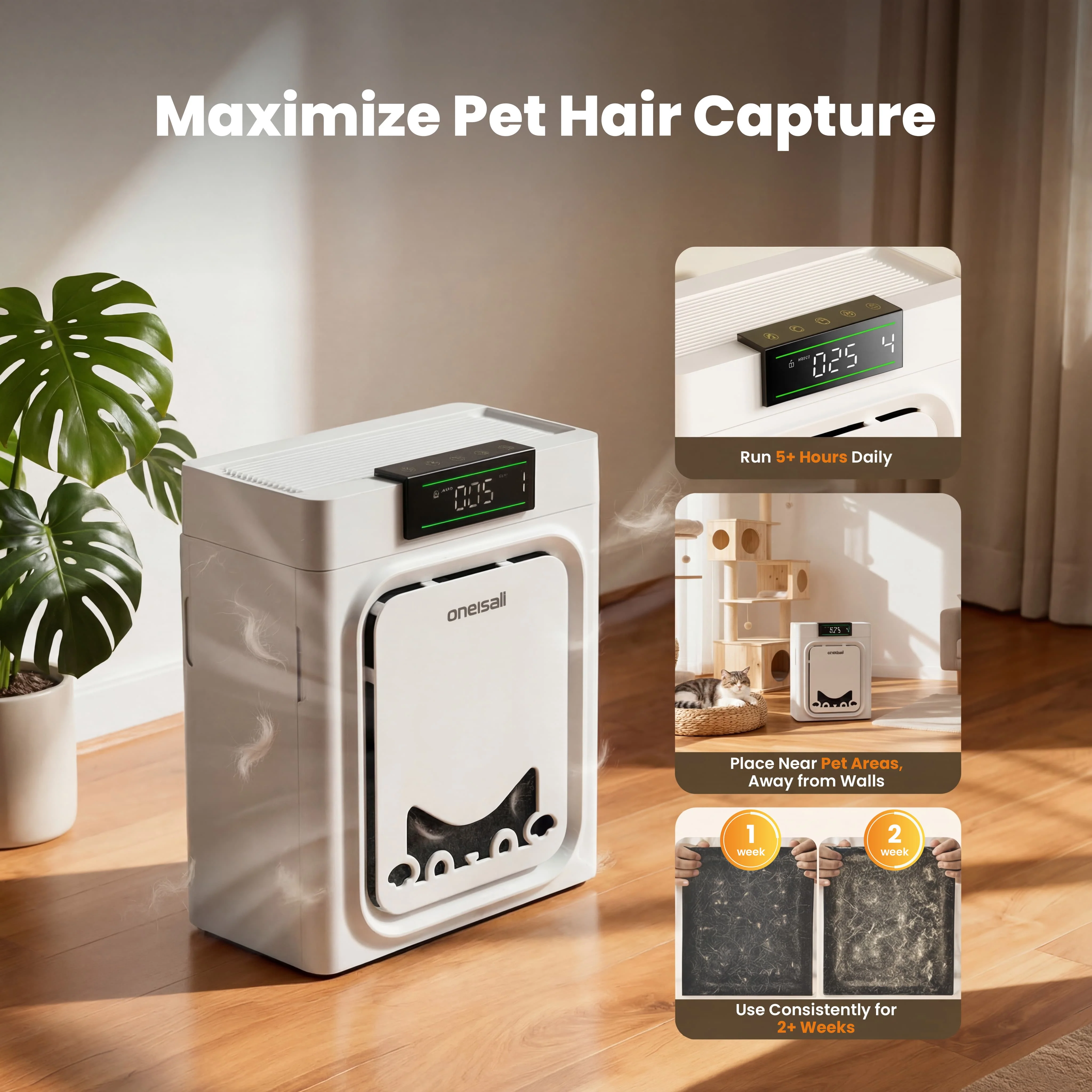 Oneisall Automatic Cat Litter Box & Pet Air Purifier Set - Image 24