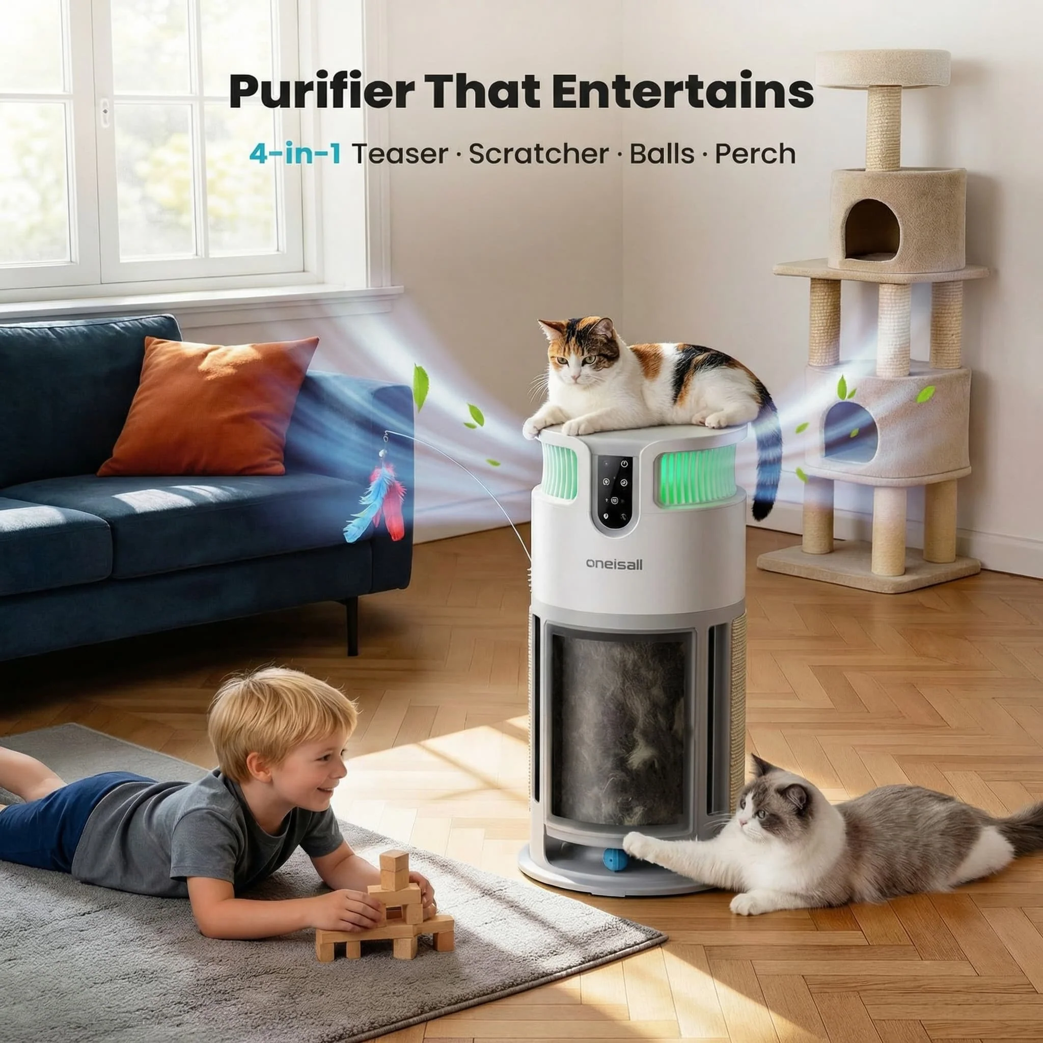 Oneisall Automatic Cat Litter Box & Pet Air Purifier Set - Image 28