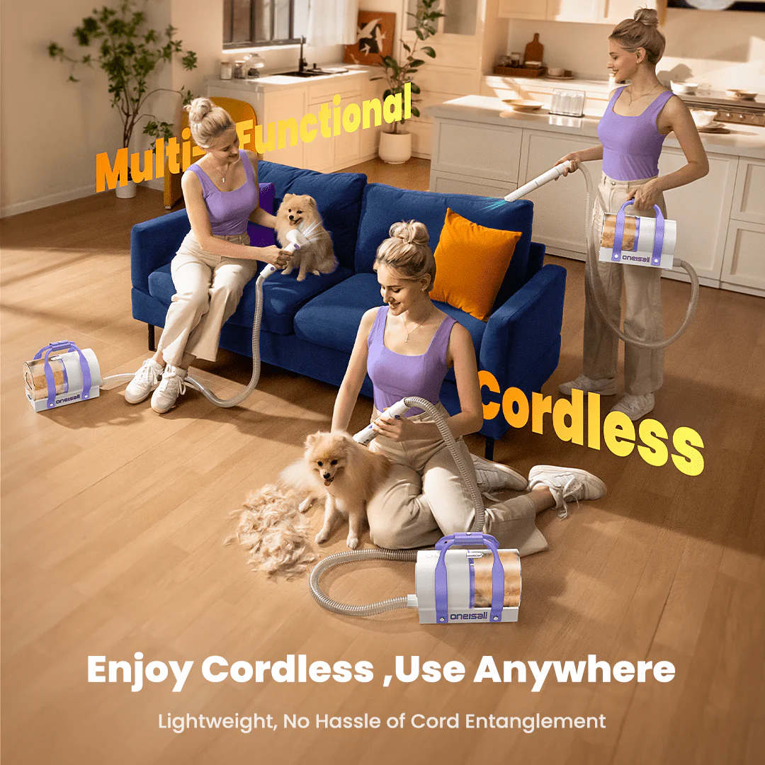 Oneisall Comfy C1 Cordless Pet Grooming Vacuum Kit - Image 8