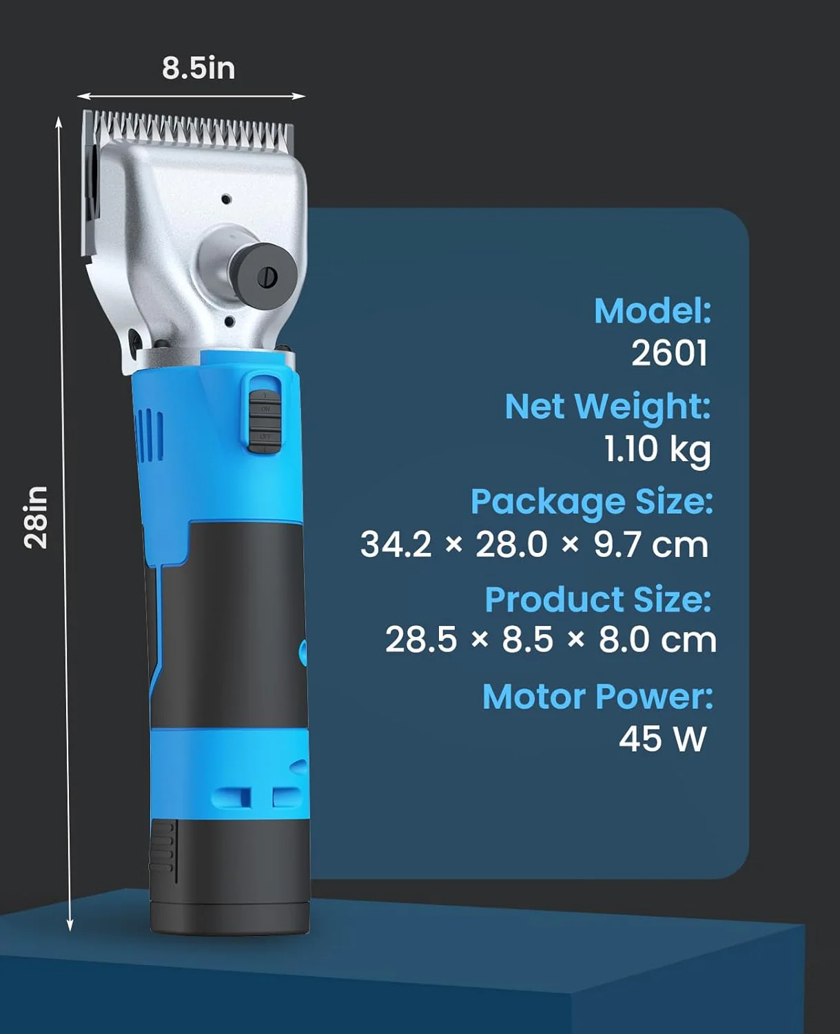 Oneisall 2601 Cordless Horse Clippers All-in-one - Image 8