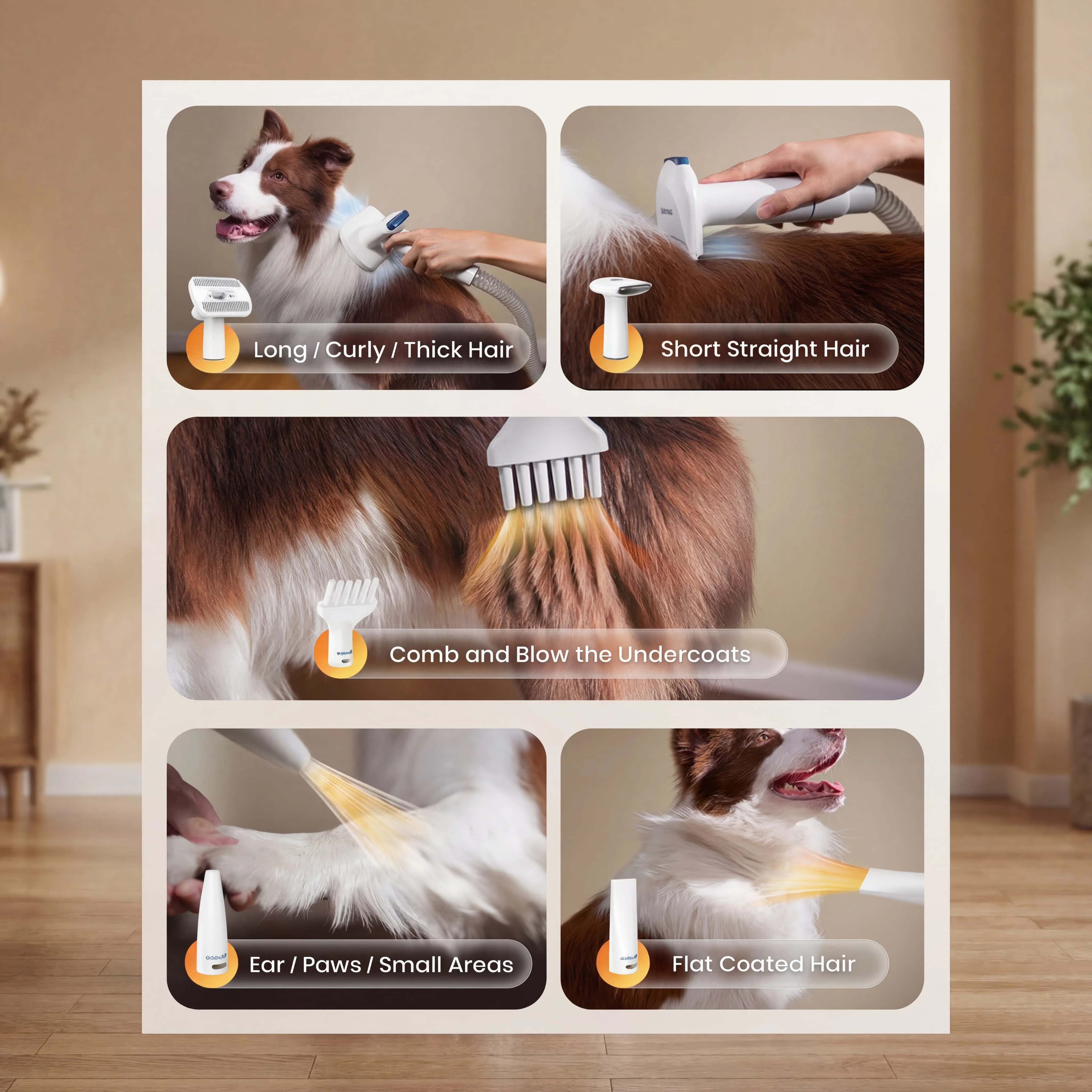 Oneisall Cozy C1 8-in-1 Pet Grooming Vacuum & Dryer Kit - Image 24