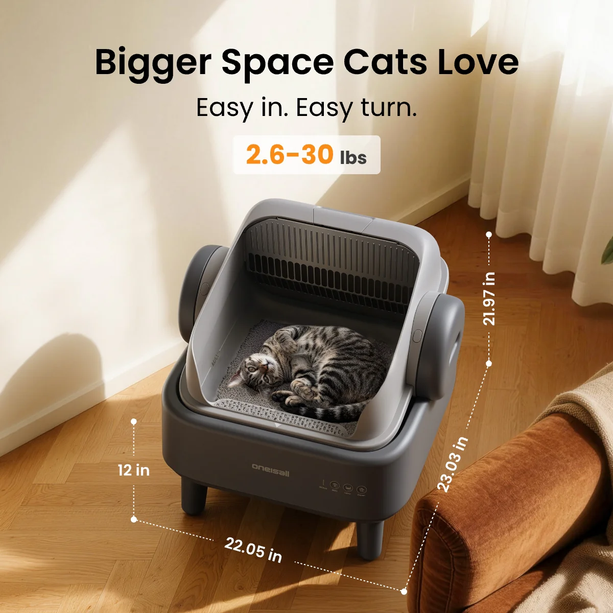 Oneisall Ease S1 Self-Cleaning Litter Box - Image 3