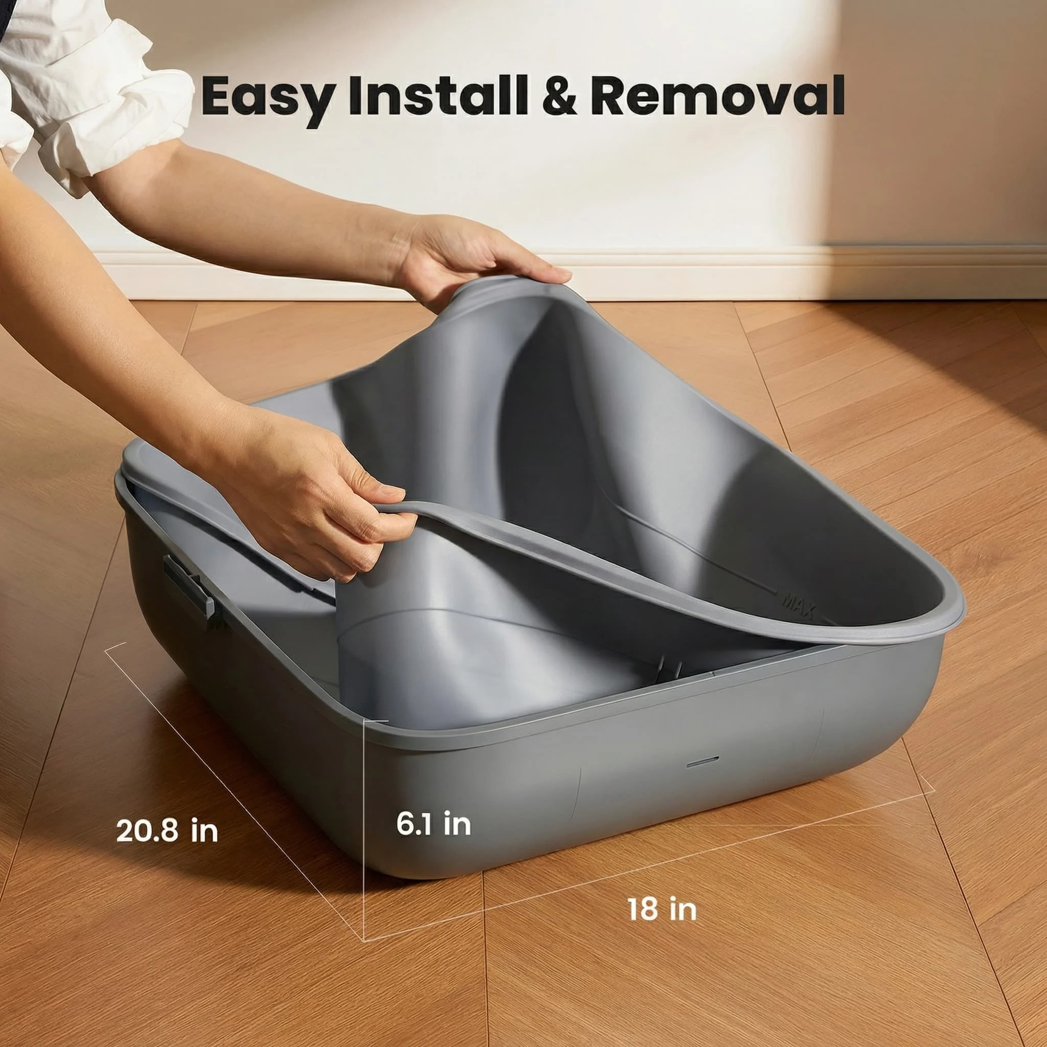 Oneisall Ease S1 Self-Cleaning Litter Box White - Image 44