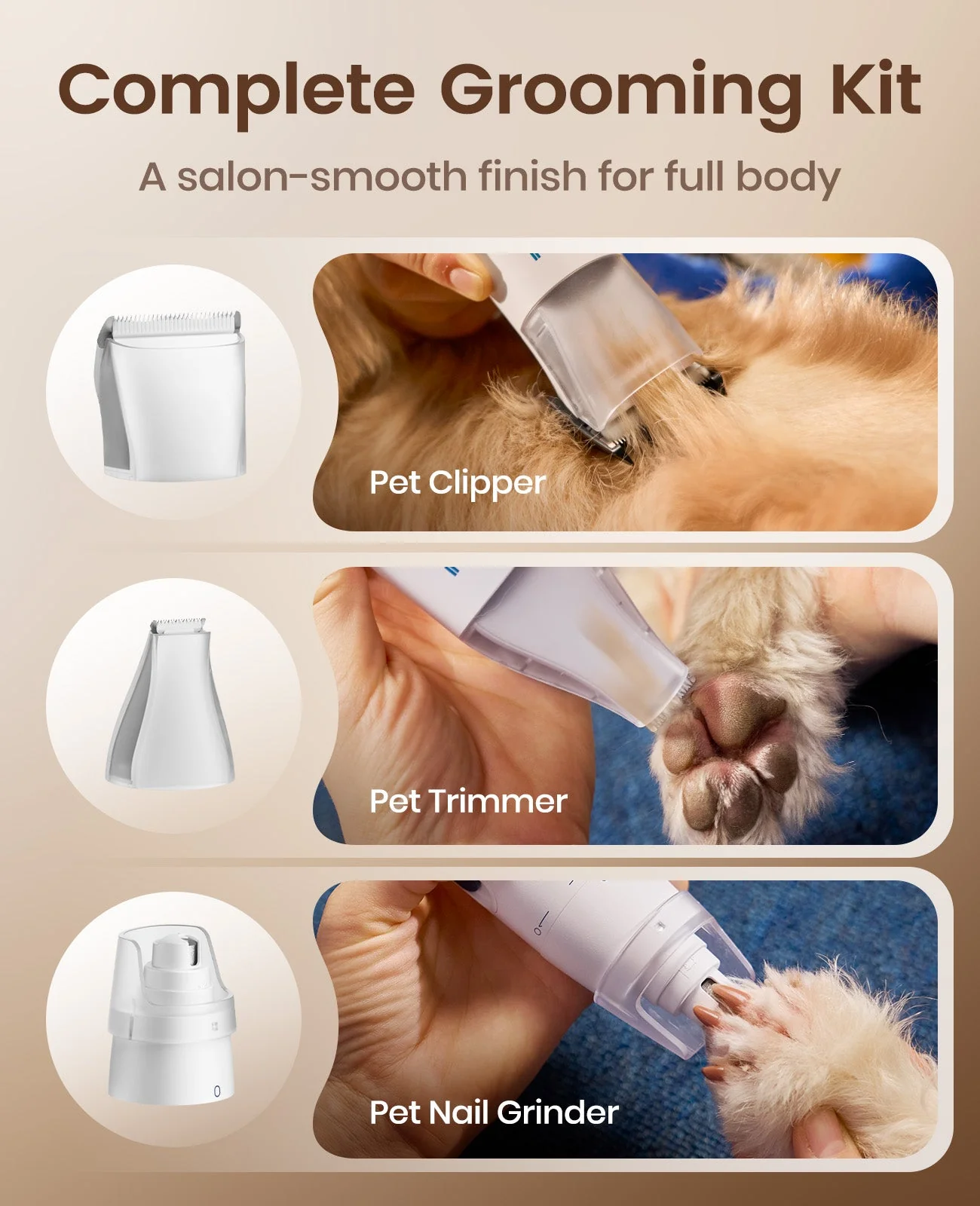 Oneisall Cozy SE2 6-in-1 Dog Grooming Vacuum Kit - Image 7
