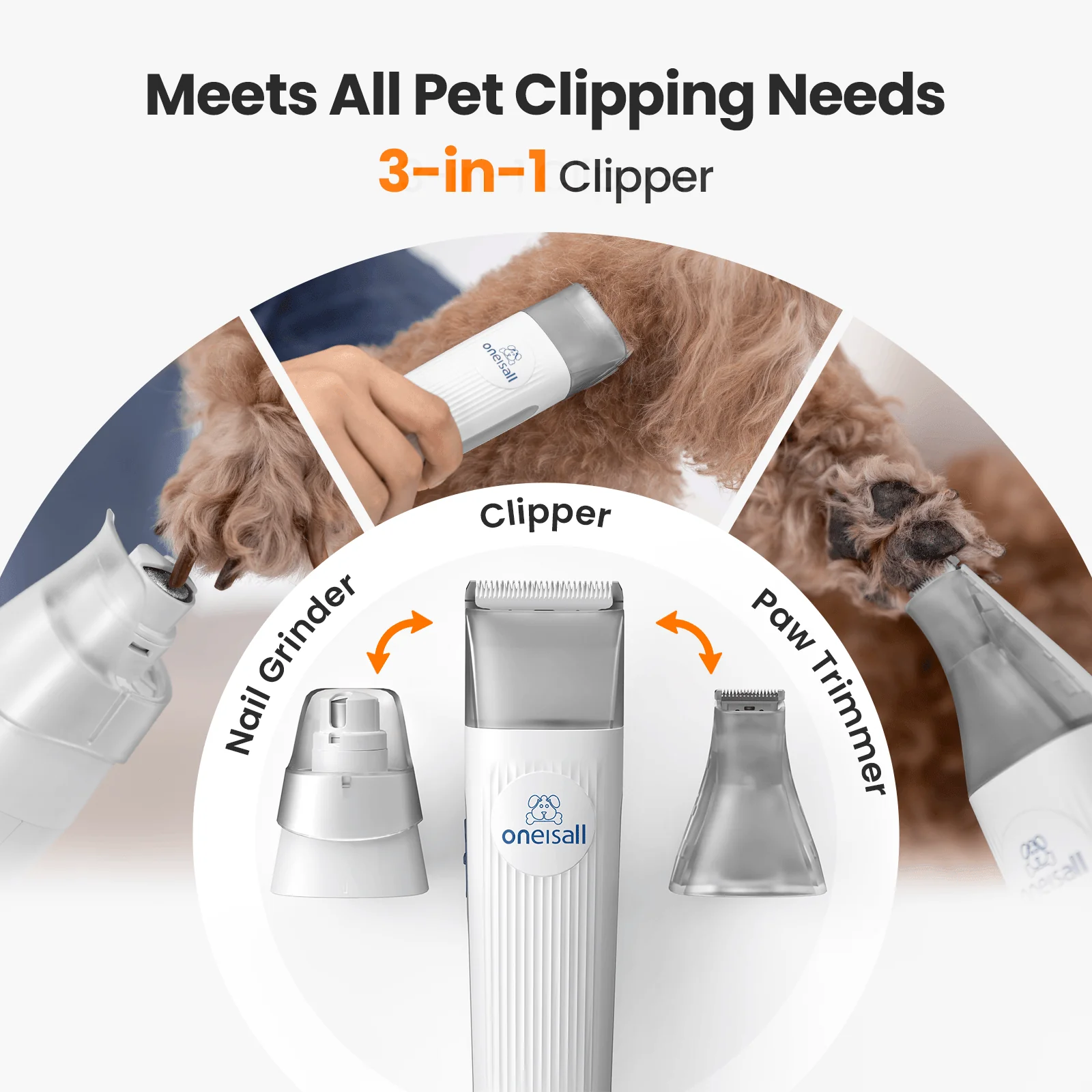 Oneisall LM2 7-in-1 Pet Grooming Vacuum Kit - Image 7