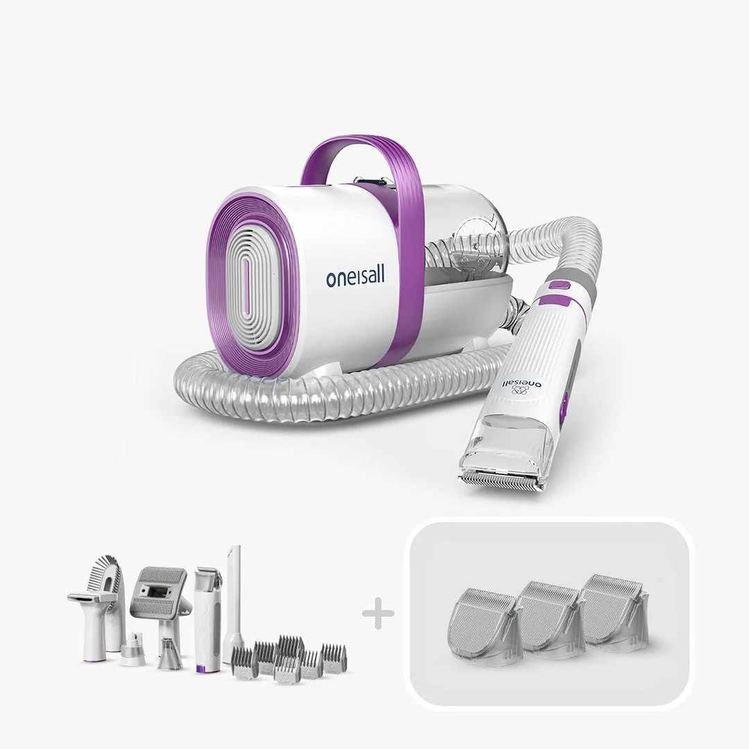 Oneisall LM2 7-in-1 Pet Grooming Vacuum Kit Purple - Image 34