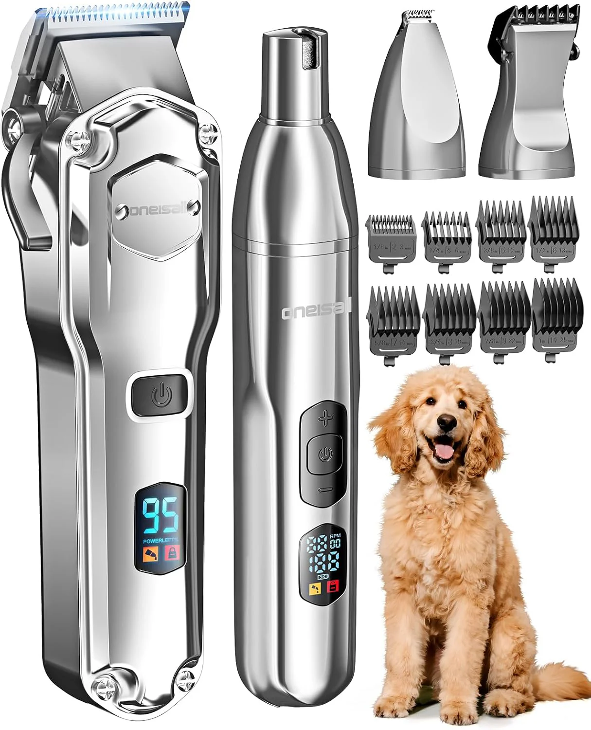 Oneisall PC15 4-in-1 Dog Clippers & Paw Trimmer Set - Image 2