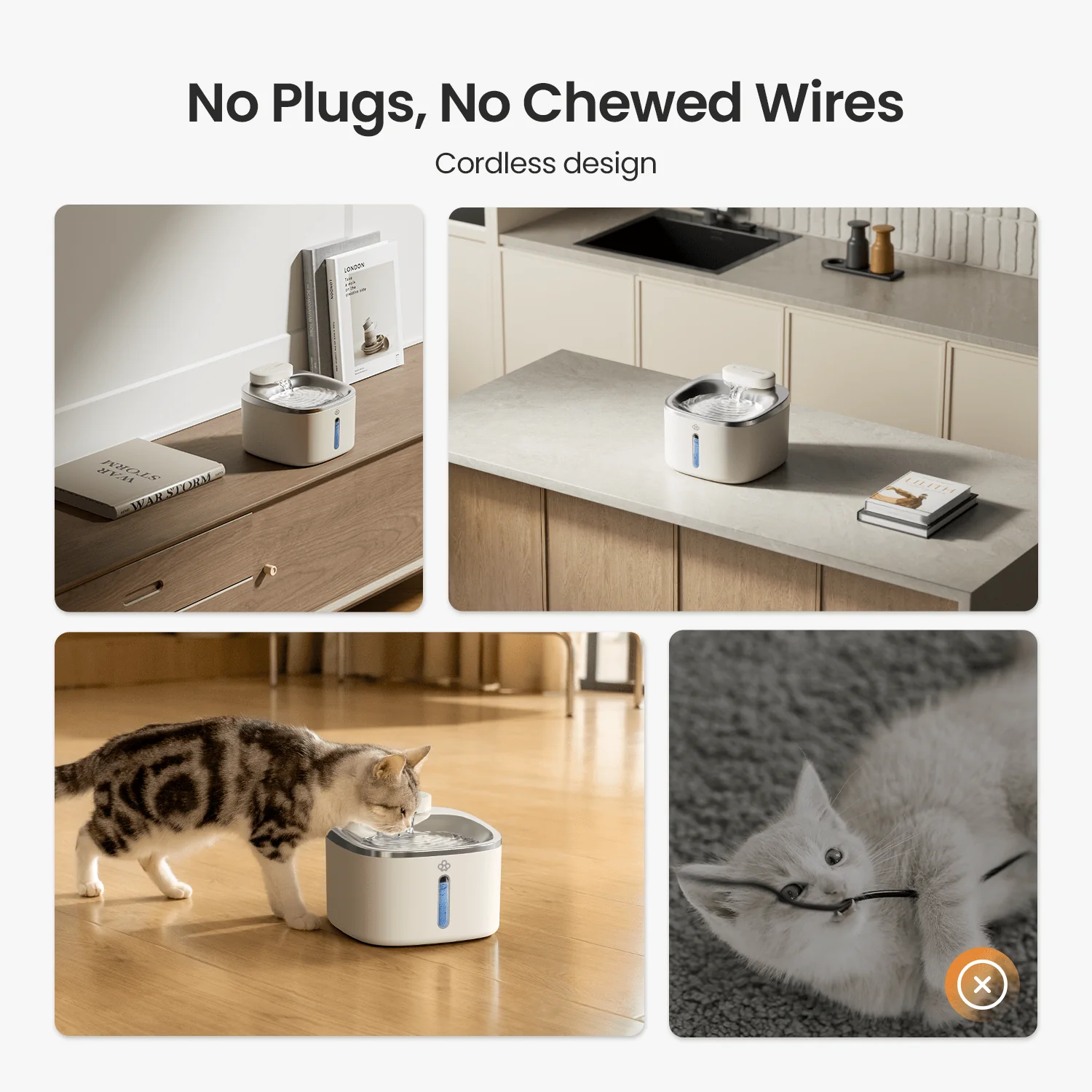 Oneisall Pet Air Purifier & Cordless Water Fountain Set - Image 25