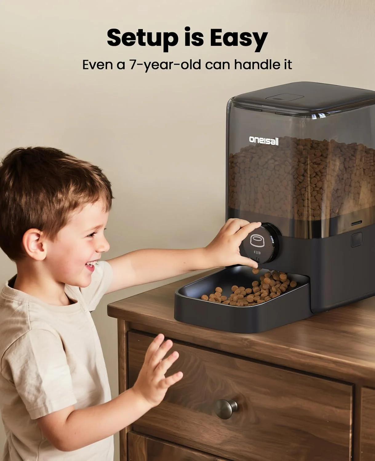 Oneisall PF07 5L Automatic Cat Feeder - Image 3