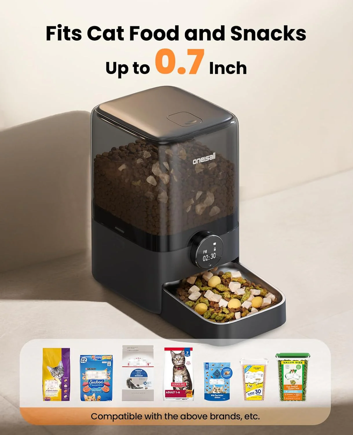 Oneisall PF07 5L Automatic Cat Feeder - Image 7