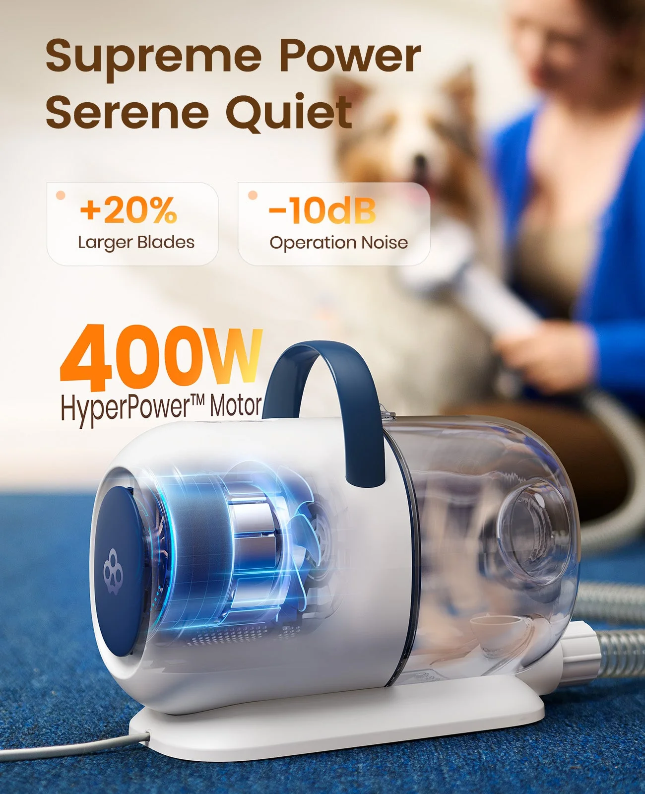 Oneisall Cozy SE2 6-in-1 Dog Grooming Vacuum Kit - Image 5